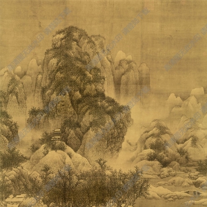 宋 范寬《雪景寒林圖》國(guó)畫高清大圖下載