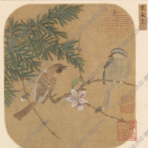 北宋 趙佶《花鳥圖》國(guó)畫高清大圖下載