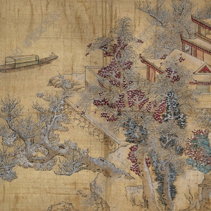 明 藍(lán)瑛《雪溪圖》國(guó)畫(huà)高清大圖下載