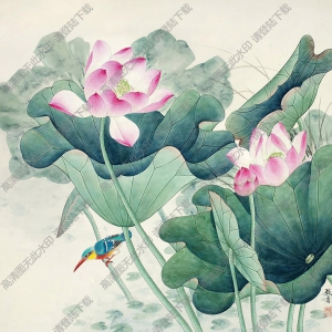 俞致貞國(guó)畫(huà)作品 秋波菡萏 高清下載