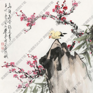 蕭平作品 鳥(niǎo)語(yǔ)花香總是春 高清大圖下載