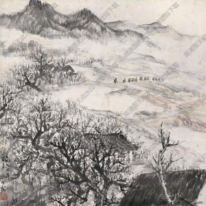 趙望云作品 山村小景 高清大圖下載