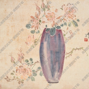 陳樹(shù)人國(guó)畫(huà)作品 瓶花 高清下載