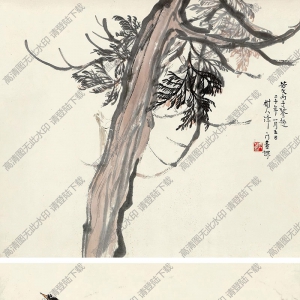 陳樹(shù)人作品 花鳥(niǎo)冊(cè)頁(yè)兩幀 高清大圖下載