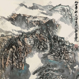 宋文治國(guó)畫(huà)作品 松下高士圖 高清下載