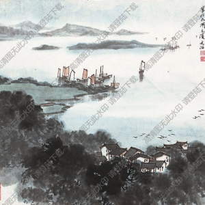 宋文治國(guó)畫(huà)作品 太湖之濱2 高清下載