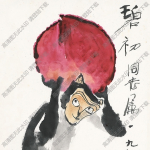 謝之光作品 仙猿獻(xiàn)壽 高清大圖下載