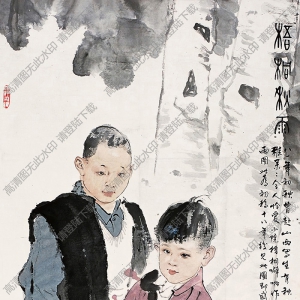 何家英國(guó)畫(huà)作品 梧桐秋雨 高清下載