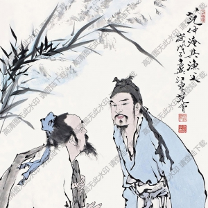 范曾國(guó)畫(huà) 范仲淹與漁父 高清大圖下載