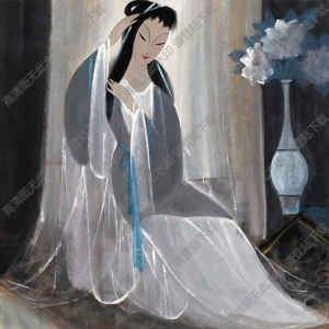 林風(fēng)眠國畫作品 仕女畫4 高清下載