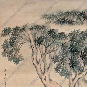 湯貽汾國(guó)畫(huà) 賞花圖 高清大圖下載