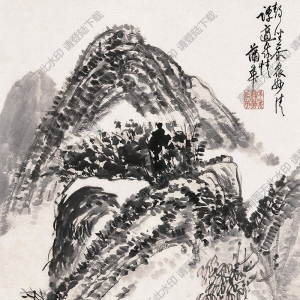 蒲華國(guó)畫 靜山清談 高清大圖下載