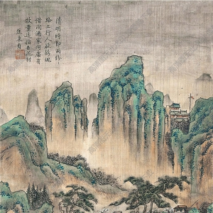 焦秉貞國(guó)畫(huà) 山水 (4) 高清大圖下載