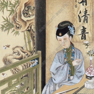 焦秉貞國(guó)畫(huà) 仕女圖(3) 高清大圖下載