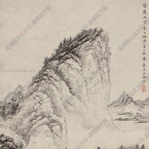 陸治國(guó)畫 仿黃鶴山樵山水 高清大圖下載