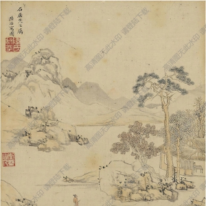 陸治國(guó)畫 高士山居圖 高清大圖下載