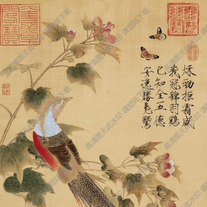 宋徽宗 趙佶《芙蓉錦雞圖》國(guó)畫高清大圖下載