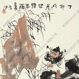 盧沉國(guó)畫 鐘君驅(qū)暑圖 高清大圖下載