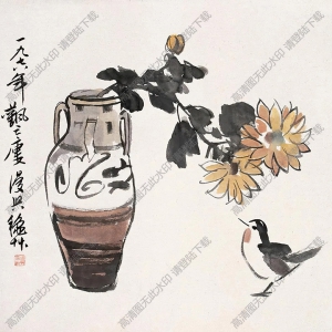 陳秋草國(guó)畫 瓶花 (2) 高清大圖下載