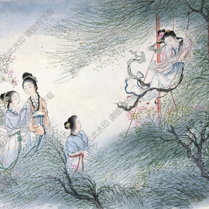 費(fèi)丹旭國(guó)畫(huà) 仕女 (2) 高清大圖下載